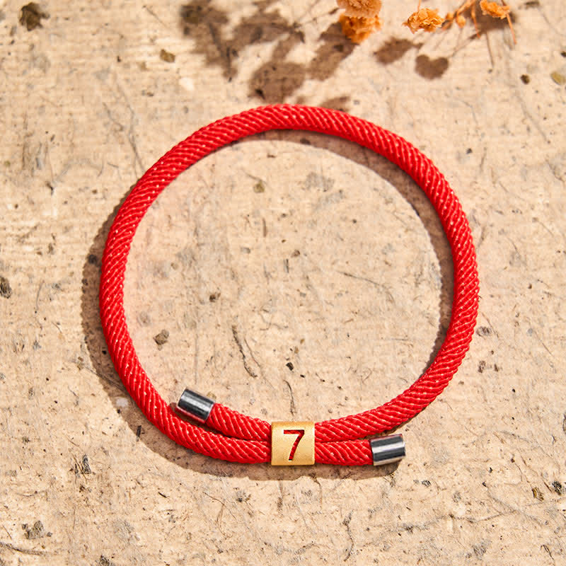 Buddha Stones Pulsera protectora ajustable con números angelicales de un solo dígito - Cuerda roja (circunferencia de la muñeca: 15-23 cm) - 7 - image 20