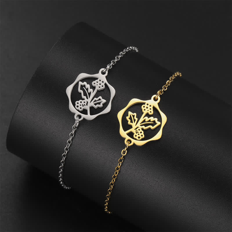 Buddha Stones Pulsera de acero de titanio con flor de nacimiento, nuevo comienzo - image 33