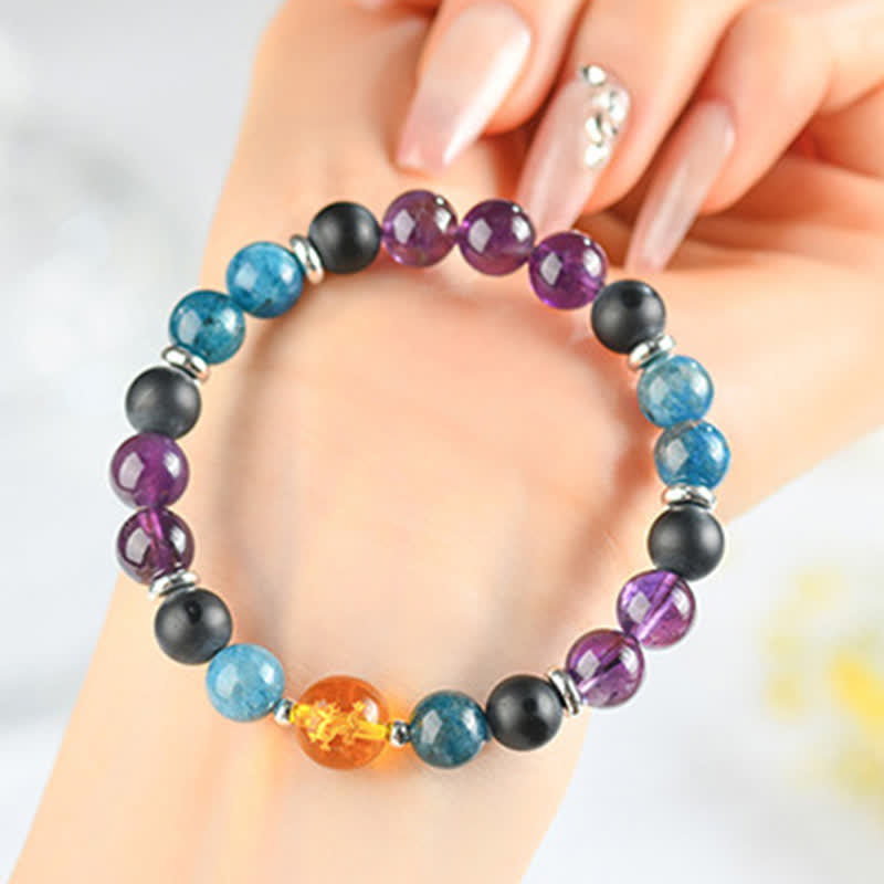 Buddha Stones Pulsera de protección del zodíaco chino con cristales naturales y brillo plateado - Dragón (circunferencia de la muñeca: 15–16 cm) - image 28