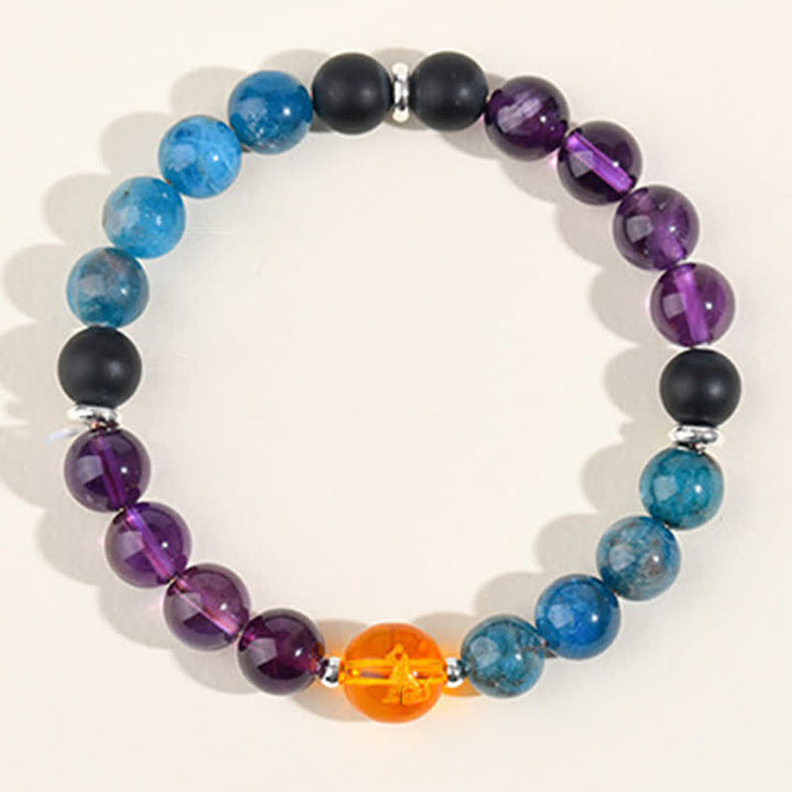 Buddha Stones Pulsera de protección del zodíaco chino con cristales naturales y brillo plateado - image 45