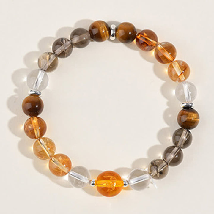 Buddha Stones Pulsera de protección del zodíaco chino con cristales naturales y brillo plateado - image 24