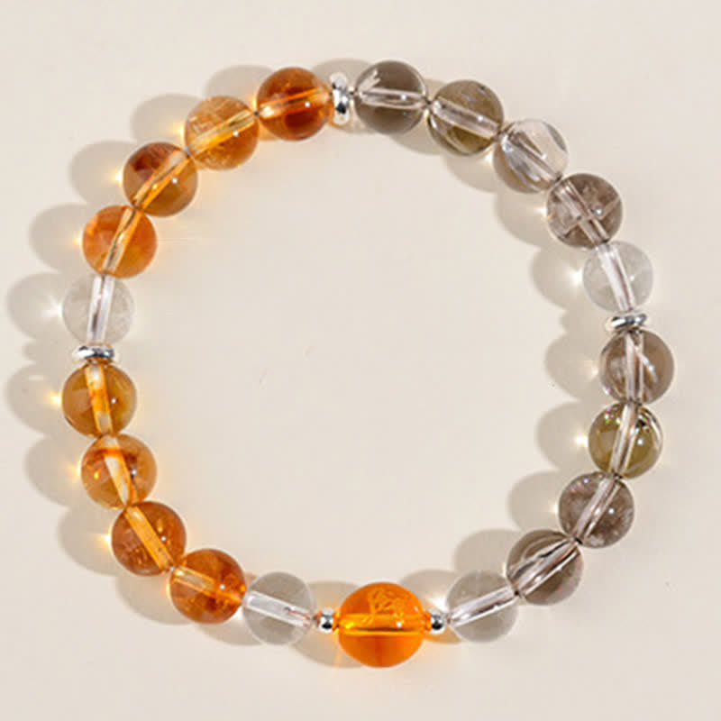 Buddha Stones Pulsera de protección del zodíaco chino con cristales naturales y brillo plateado - image 39