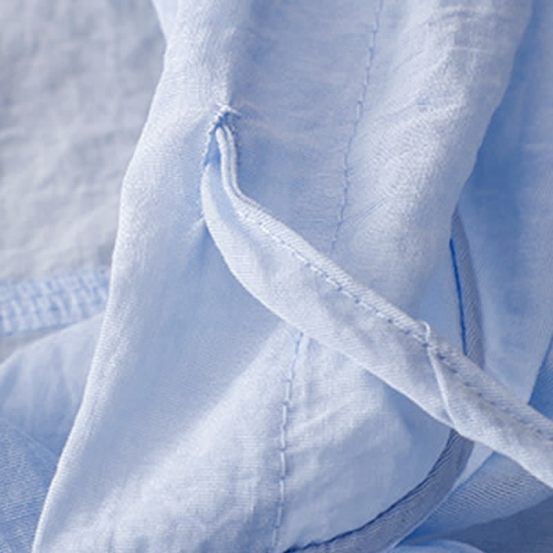 Buddha Stones Camisas de manga larga con capucha y cordón ajustable para mujer, estilo casual de verano. - image 8