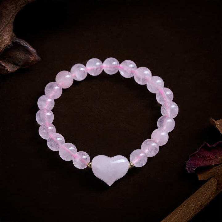 Buddha Stones Pulsera espiritual de corazón de amor con aventurina verde amatista natural, ojo de tigre y cuarzo fresa. - image 29