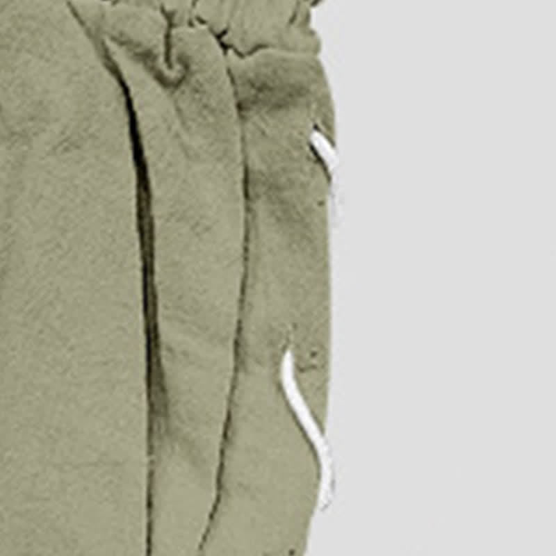 Pantalones cortos tipo bermudas Buddha Stones de verano con cordón ajustable y abertura lateral, color liso, para hombre, con bolsillos. - image 31