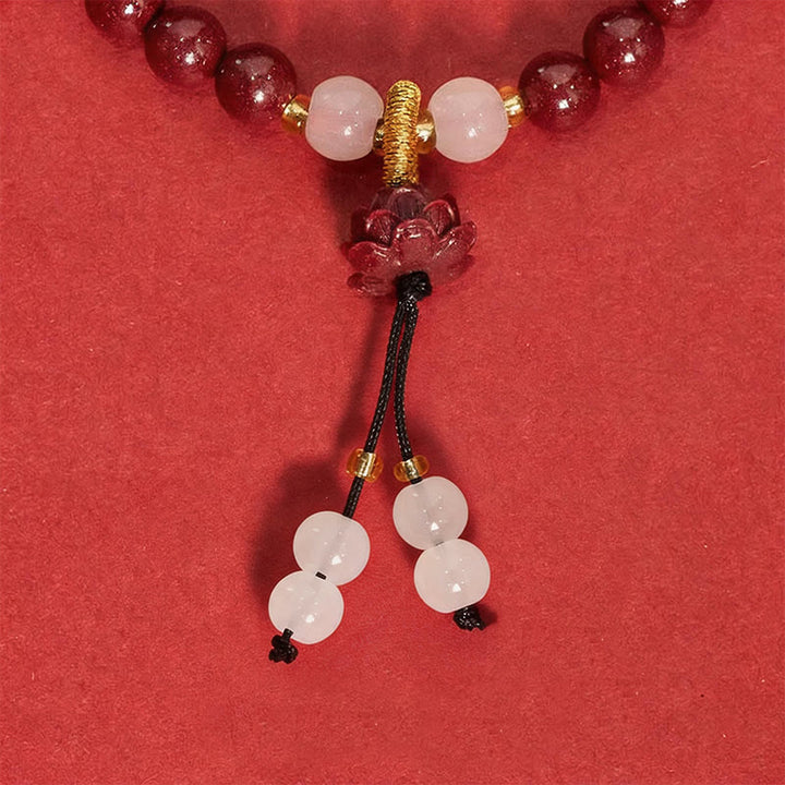 Buddha Stones Pulsera de la Iluminación del Loto de Cinabrio - image 4