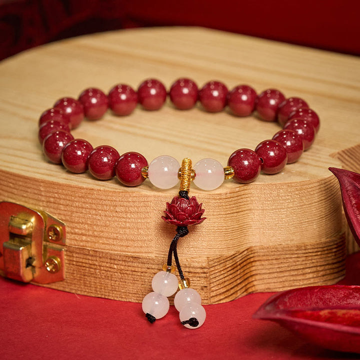 Buddha Stones Pulsera de la Iluminación del Loto de Cinabrio - image 9
