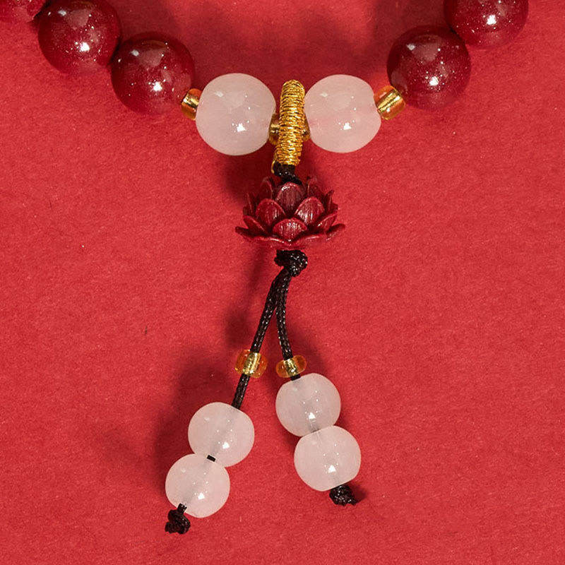 Buddha Stones Pulsera de la Iluminación del Loto de Cinabrio - image 12