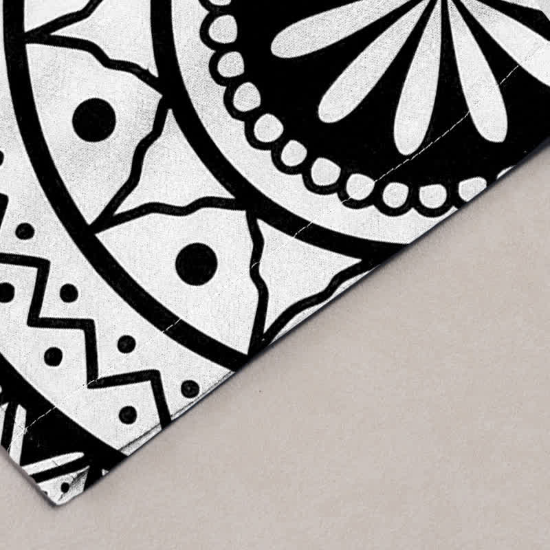 Buddha Stones Pantalones de hombre de algodón con estampado de mandala degradado y corte ajustado, con bolsillos. - image 10