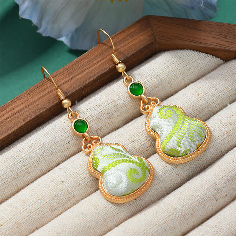 Buddha Stones Pendientes colgantes Song Brocade Colorful Tone Floral Prosperity - image 8