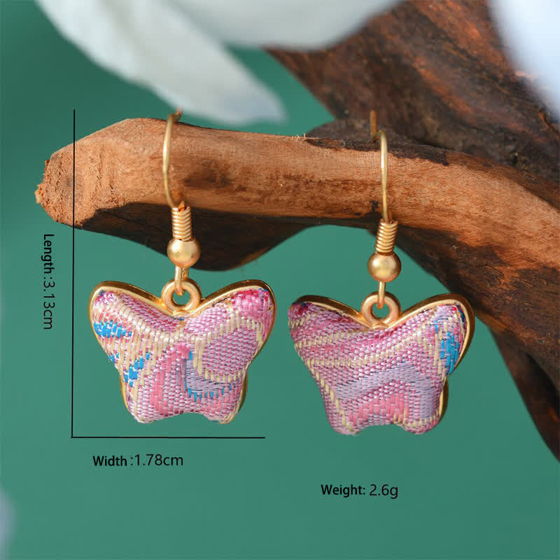 Buddha Stones Pendientes colgantes Song Brocade Colorful Tone Floral Prosperity - Mariposa - Brocado de canciones (Prosperidad♥Armonía) - image 1