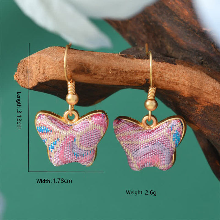Buddha Stones Pendientes colgantes Song Brocade Colorful Tone Floral Prosperity - Mariposa - Brocado de canciones (Prosperidad♥Armonía) - image 1