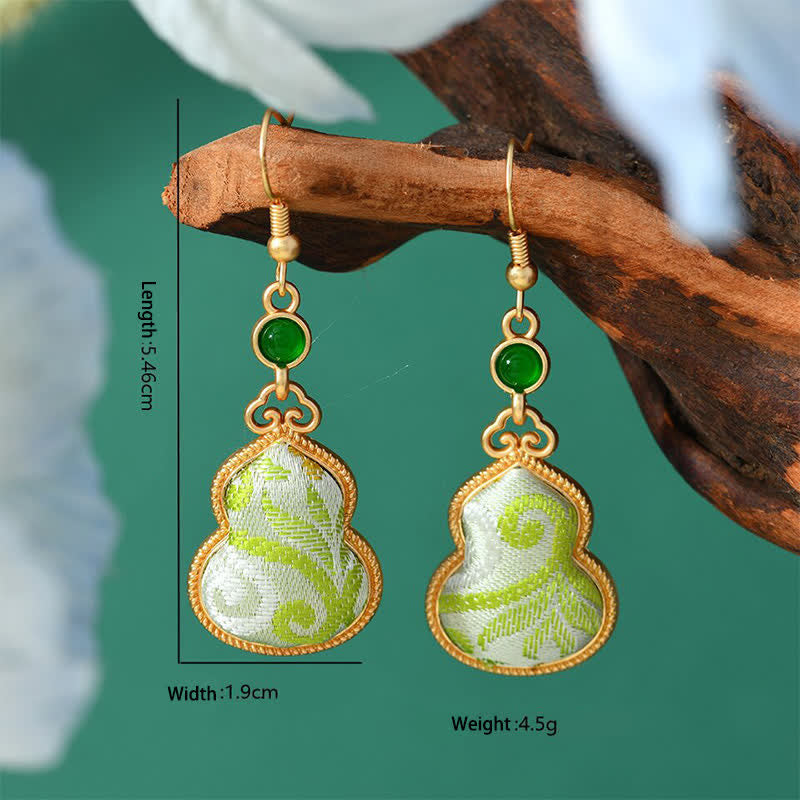 Buddha Stones Pendientes colgantes Song Brocade Colorful Tone Floral Prosperity - Calabaza - Brocado de canciones (Prosperidad♥Armonía) - image 0