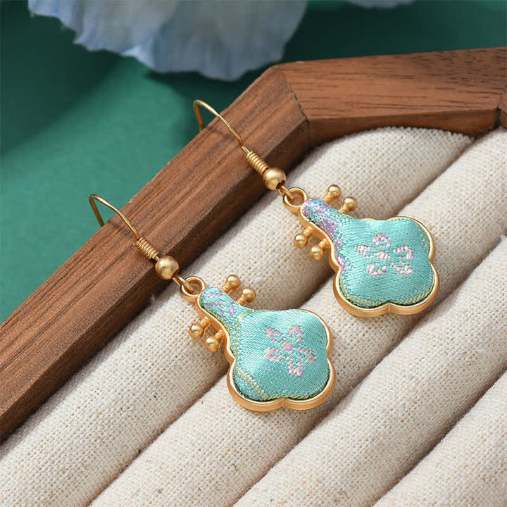 Buddha Stones Pendientes colgantes Song Brocade Colorful Tone Floral Prosperity - image 12