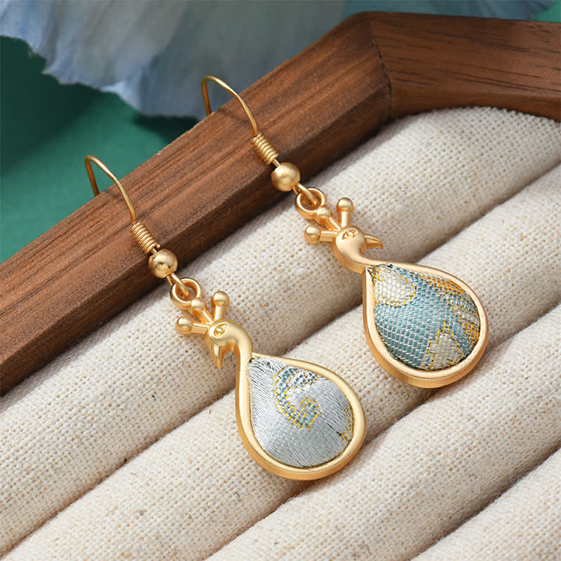 Buddha Stones Pendientes colgantes Song Brocade Colorful Tone Floral Prosperity - image 11