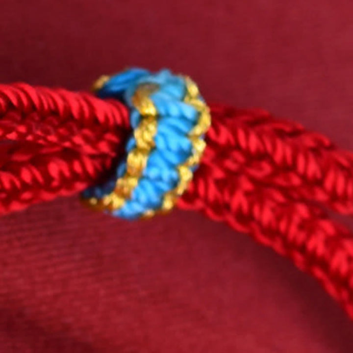 Buddha Stones Pulsera de la suerte china con nudos, tejida a mano con hilo rojo. - image 8