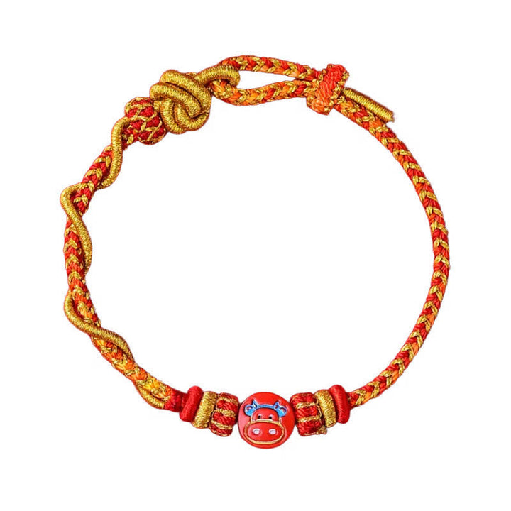 Buddha Stones Pulsera de hilo rojo tejida a mano con la bendición del zodíaco chino de cinabrio - image 19