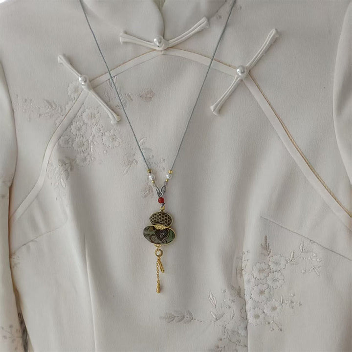 Buddha Stones Collar elegante de calabaza brocada Song - image 1