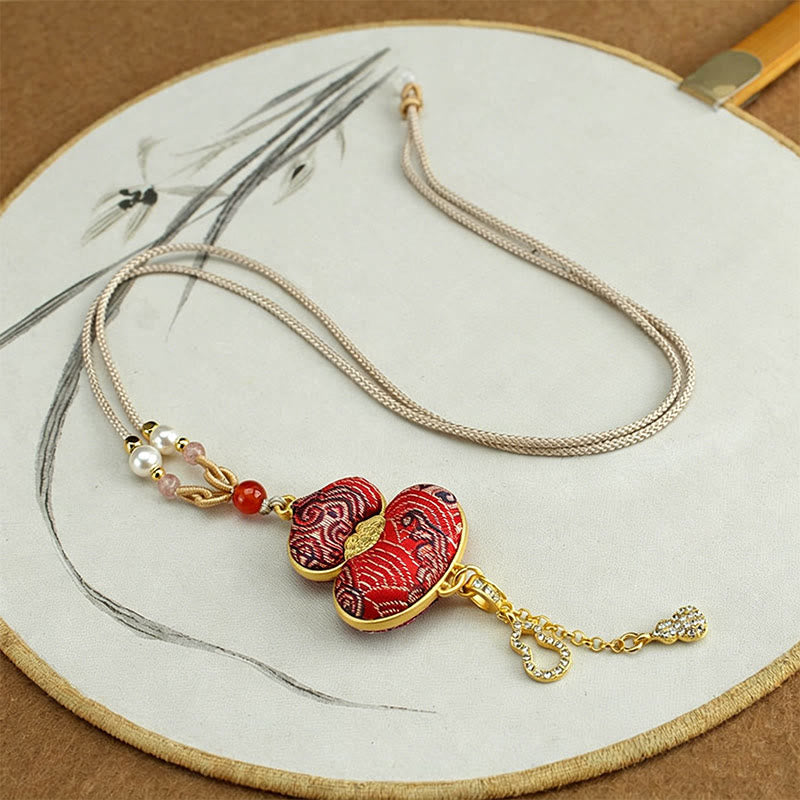 Buddha Stones Collar elegante de calabaza brocada Song - image 5