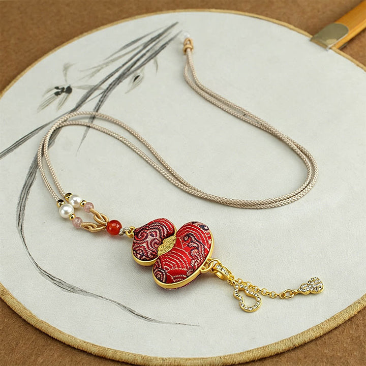 Buddha Stones Collar elegante de calabaza brocada Song - image 5