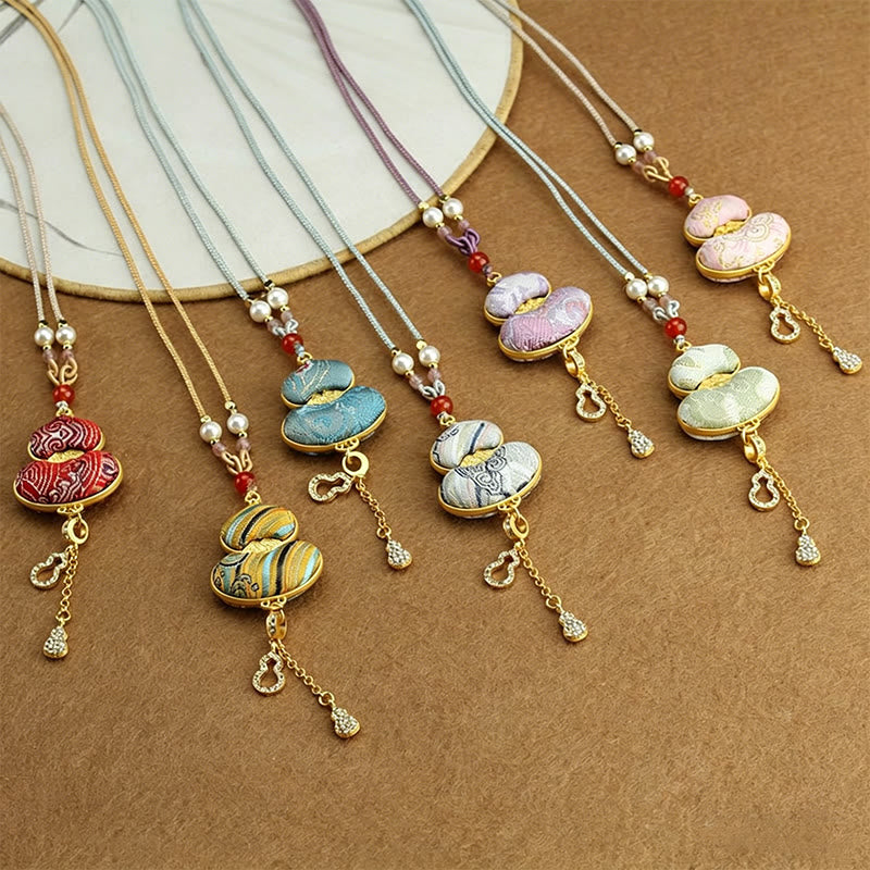 Buddha Stones Collar elegante de calabaza brocada Song - image 0
