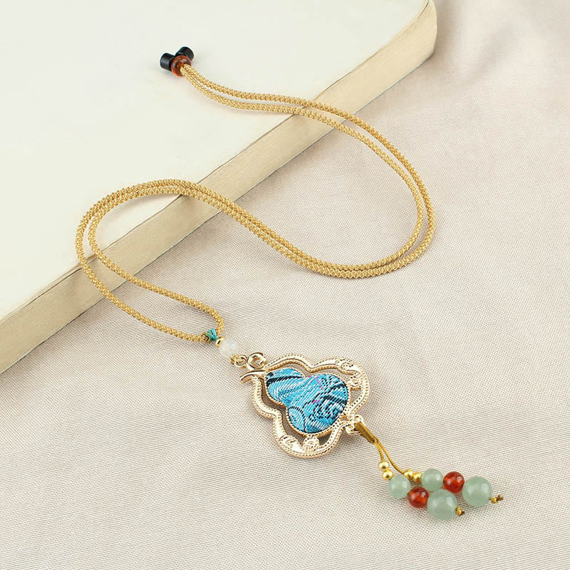 Buddha Stones Collar de salud Song Brocade con calabaza - image 7
