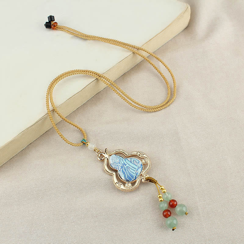 Buddha Stones Collar de salud Song Brocade con calabaza - image 4