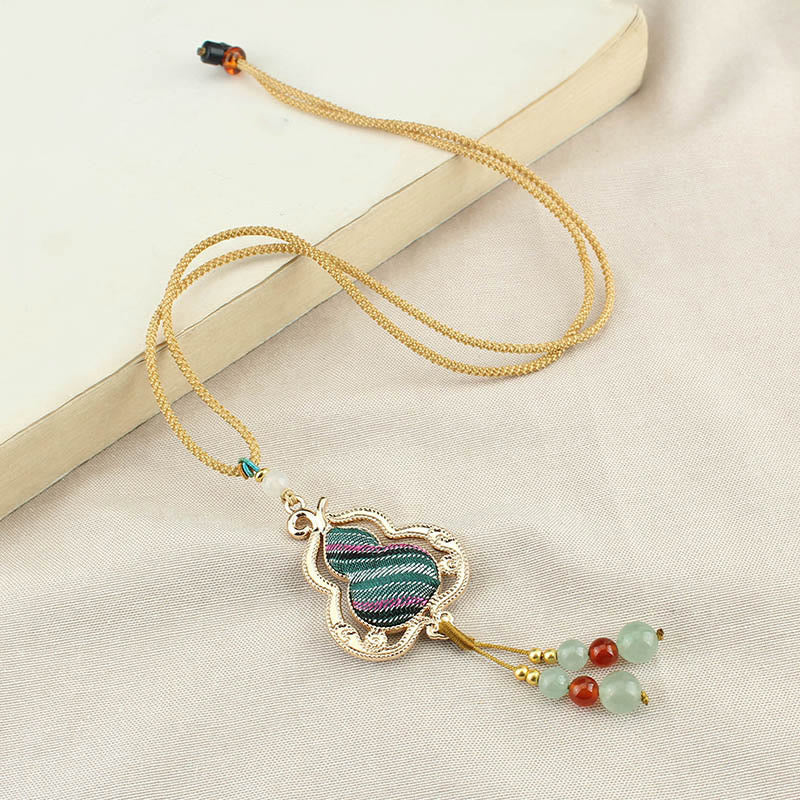 Buddha Stones Collar de salud Song Brocade con calabaza - image 3