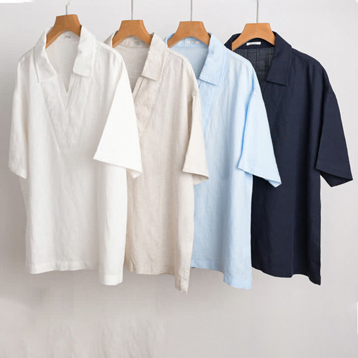 Buddha Stones Camisas de hombre lisas, informales y de estilo veraniego para hombre. - image 13