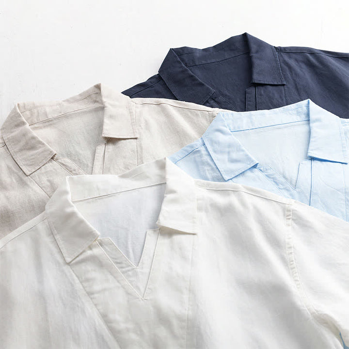 Buddha Stones Camisas de hombre lisas, informales y de estilo veraniego para hombre. - image 14