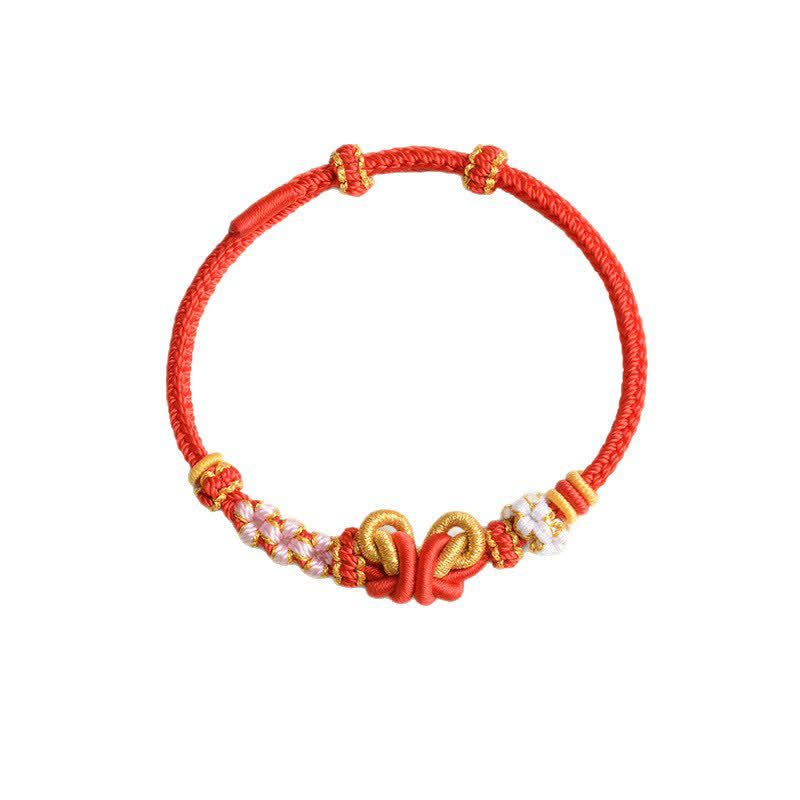 Buddha Stones Pulsera ajustable de hilo tejido a mano con mariposas de la suerte - image 10
