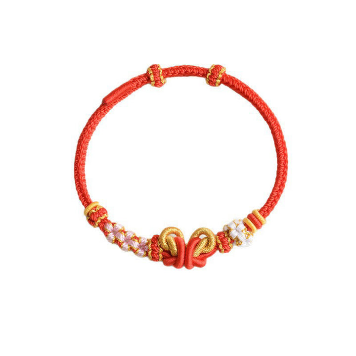 Buddha Stones Pulsera ajustable de hilo tejido a mano con mariposas de la suerte - image 10