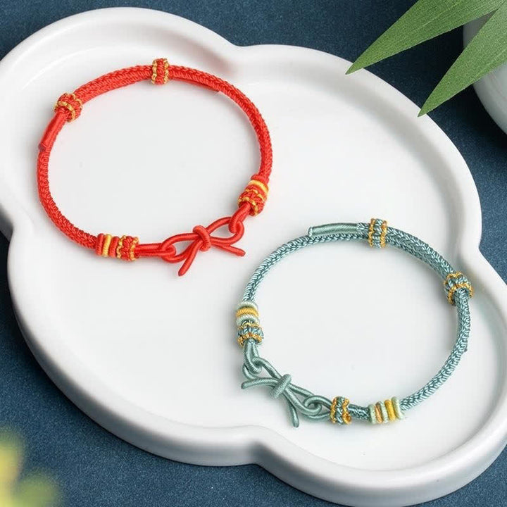 Buddha Stones Pulsera ajustable de cordón trenzado con mariposa tejida a mano - image 8