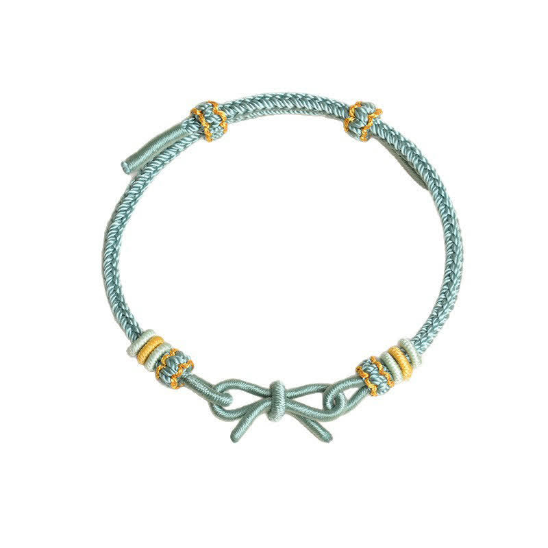 Buddha Stones Pulsera ajustable de cordón trenzado con mariposa tejida a mano - image 7