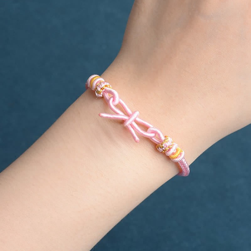 Buddha Stones Pulsera ajustable de cordón trenzado con mariposa tejida a mano - image 11