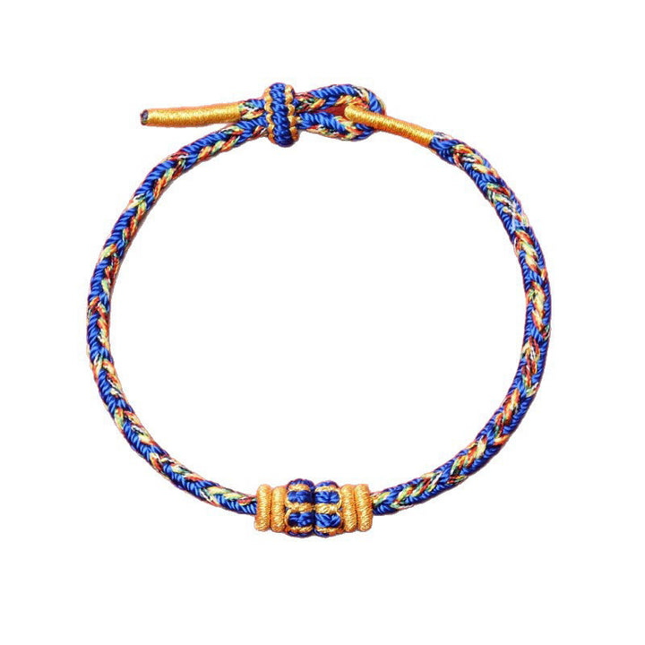 Buddha Stones Pulsera de hilo tejida a mano con diseño de pez koi para la buena suerte - image 10