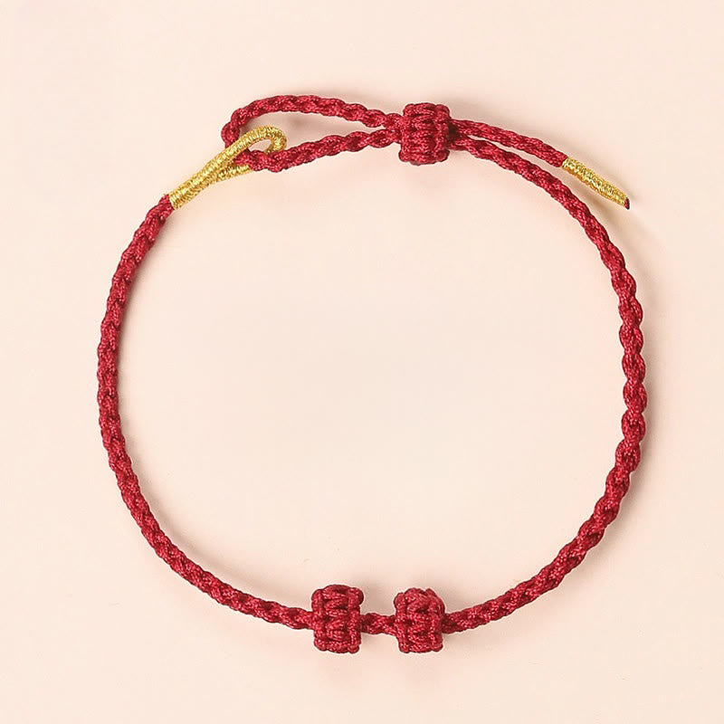 Buddha Stones Pulsera ajustable de protección hecha a mano con hilo rojo trenzado y cuentas de jade de 3 mm. - image 7