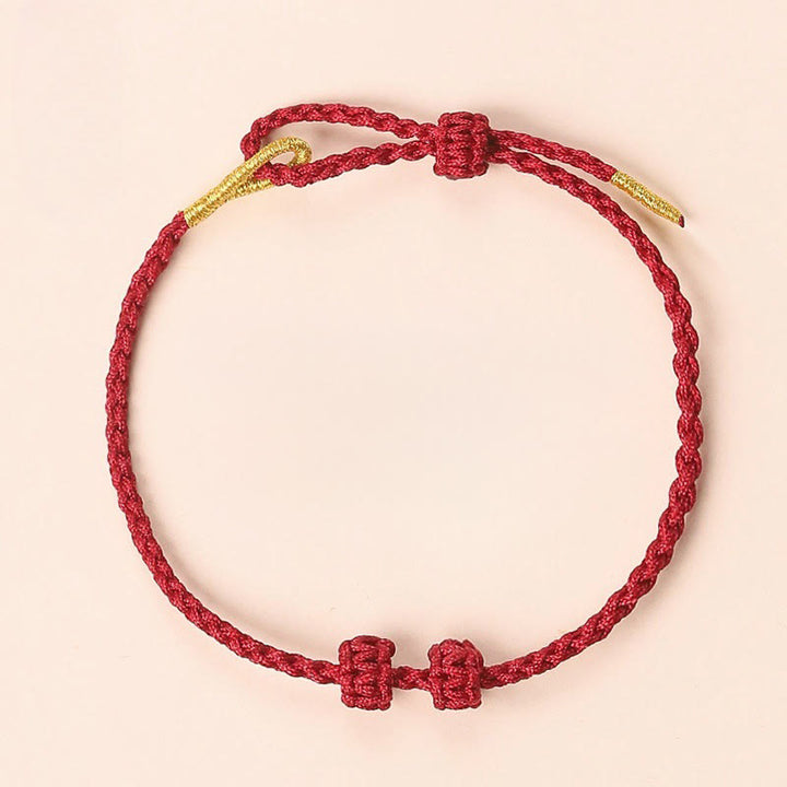 Buddha Stones Pulsera ajustable de protección hecha a mano con hilo rojo trenzado y cuentas de jade de 3 mm. - image 7