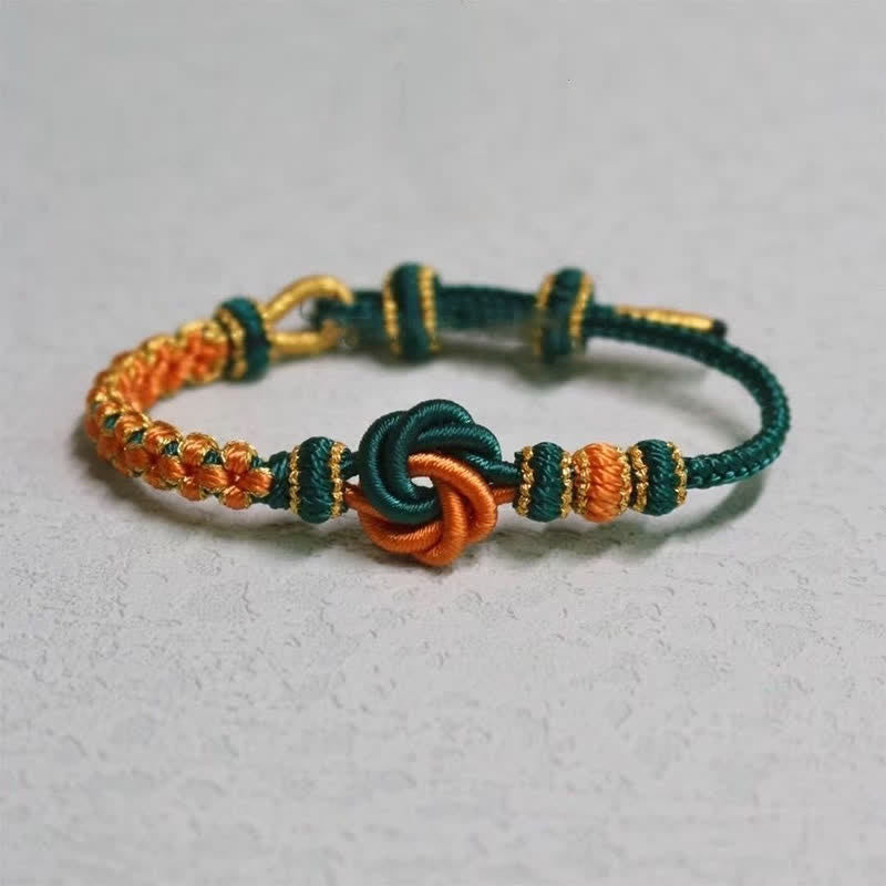 Buddha Stones Pulsera de confianza con cuerda trenzada de mandala - Verde oscuro - Sin accesorios - image 18