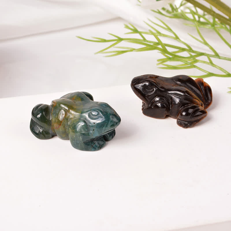 Buddha Stones Decoración con cristales y piedras de cuarzo transparente y aventurina verde natural con forma de rana para la riqueza. - image 30