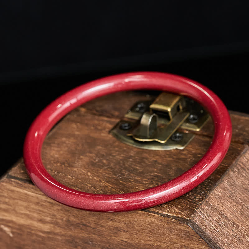 Buddha Stones Pulsera rígida Cinnabar Plain Heart Sutra Calm - image 3