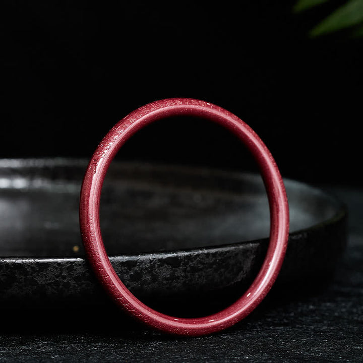 Buddha Stones Pulsera rígida Cinnabar Plain Heart Sutra Calm - image 9