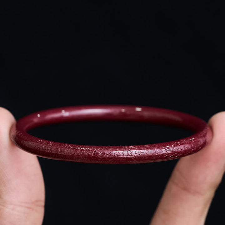 Buddha Stones Pulsera rígida Cinnabar Plain Heart Sutra Calm - image 11