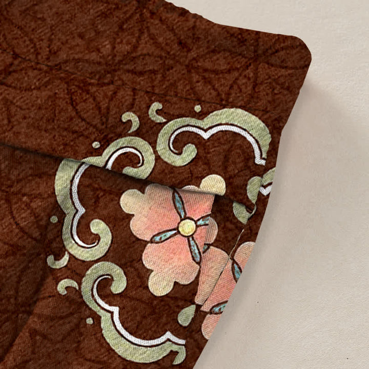 Buddha Stones Pantalones de mujer de algodón y lino con estampado bohemio de medallones, cintura elástica y pernera ancha con bolsillos. - image 6