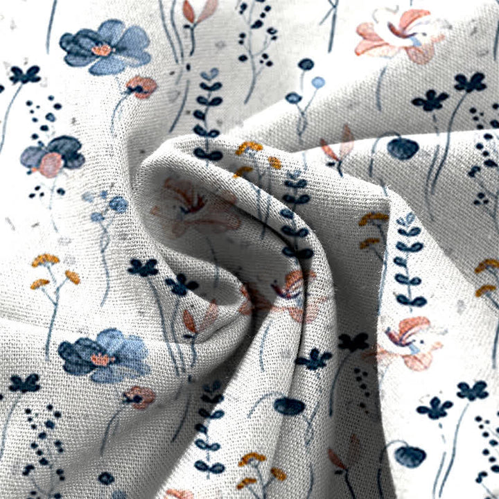 Buddha Stones Pantalones de mujer de algodón y lino con estampado floral, cintura elástica y pernera ancha con bolsillos. - image 3