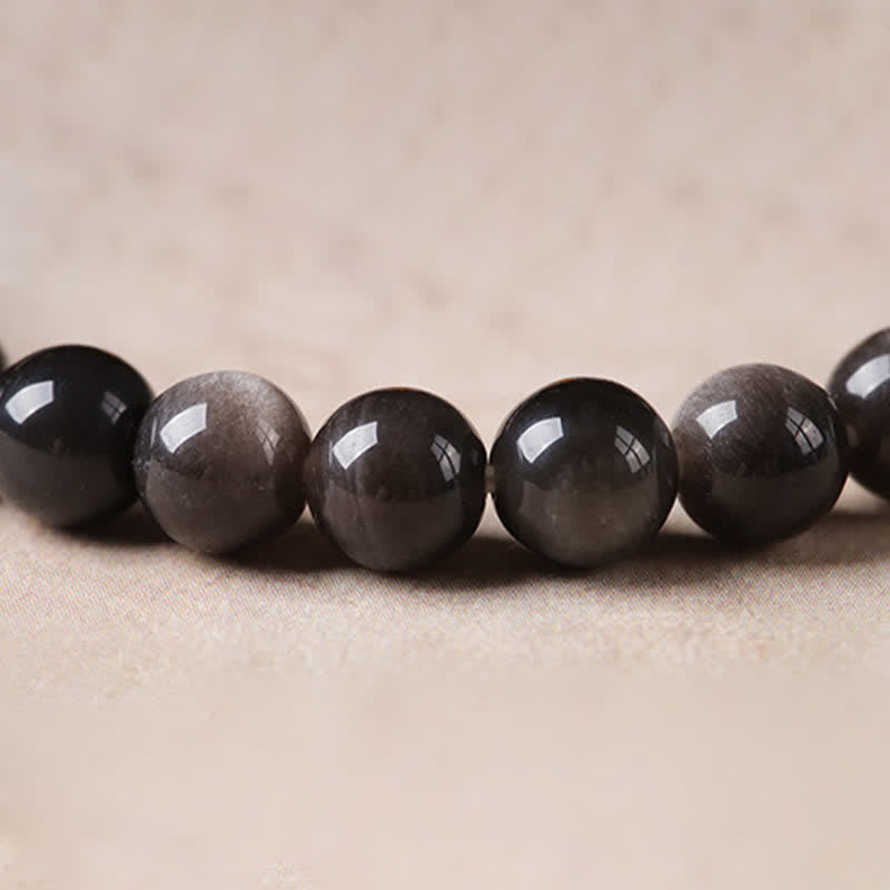 Buddha Stones Pulsera redonda china nueva tejida a mano con obsidiana negra para conexión a tierra - image 10