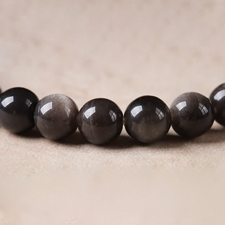 Buddha Stones Pulsera redonda china nueva tejida a mano con obsidiana negra para conexión a tierra - image 10