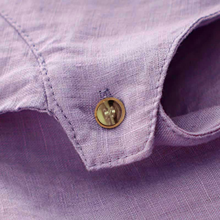 Buddha Stones Camiseta sin mangas de mujer con botones, estilo casual de verano y líneas minimalistas. - image 8