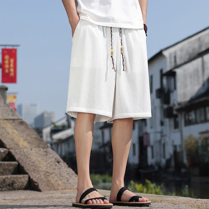 Bermudas informales de verano para hombre con cordón ajustable y bolsillos, con estampado de Buddha Stones . - image 4
