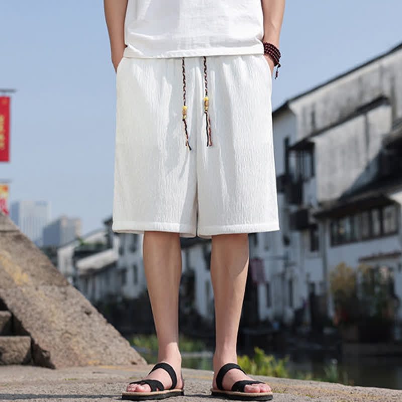 Bermudas informales de verano para hombre con cordón ajustable y bolsillos, con estampado de Buddha Stones . - image 2